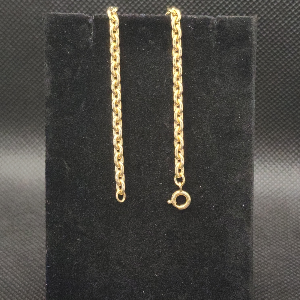 Vintage 18k Gold Plate Chain Bracelet 7" - Picture 3 of 3